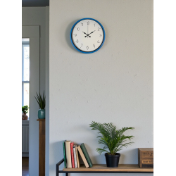 Mey İthalat® 36 Cm Mavi Sade Dekoratif Duvar Saati