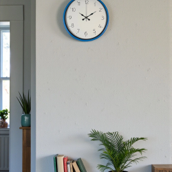 Mey İthalat® 36 Cm Mavi Sade Dekoratif Duvar Saati