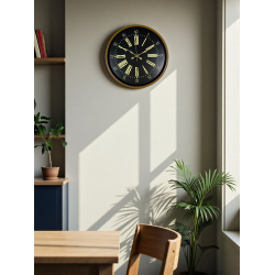 Mey İthalat® 36 Cm Modern Kahverengi Duvar Saati