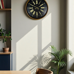 Mey İthalat® 36 Cm Modern Kahverengi Duvar Saati