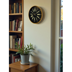 Mey İthalat® 36 Cm Modern Kahverengi Duvar Saati