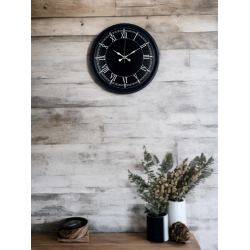 Mey İthalat® 36 Cm Modern Siyah Duvar Saati