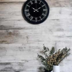 Mey İthalat® 36 Cm Modern Siyah Duvar Saati