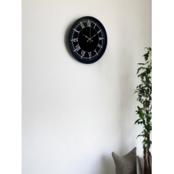 Mey İthalat® 36 Cm Modern Siyah Duvar Saati