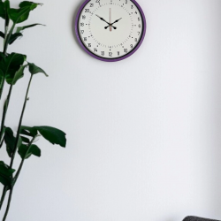 Mey İthalat® 36 Cm Mor 24 Saat Göstergeli Özel Tasarım Duvar Saati