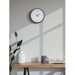Mey İthalat® 36 Cm Mor Dekoratif Duvar Saati