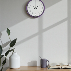 Mey İthalat® 36 Cm Mor Dekoratif Duvar Saati