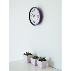 Mey İthalat® 36 Cm Mor Dekoratif Duvar Saati