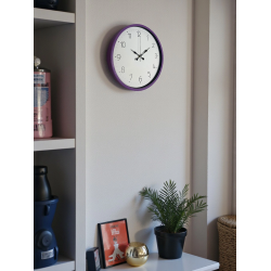 Mey İthalat® 36 Cm Mor Dekoratif Duvar Saati