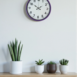 Mey İthalat® 36 Cm Mor Standart Duvar Saati