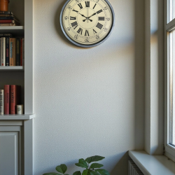 Mey İthalat® 36 Cm Nostalji Gri Dekoratif Duvar Saati