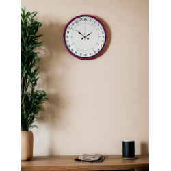 Mey İthalat® 36 Cm Pembe 24 Saat Göstergeli Özel Tasarım Duvar Saati