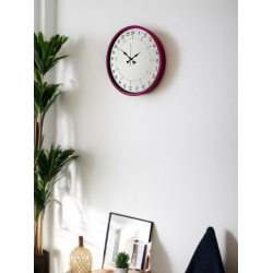 Mey İthalat® 36 Cm Pembe 24 Saat Göstergeli Özel Tasarım Duvar Saati
