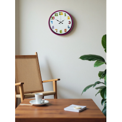 Mey İthalat® 36 Cm Pembe Çocuk Odası Duvar Saati