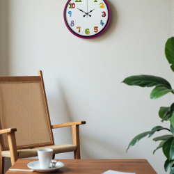 Mey İthalat® 36 Cm Pembe Çocuk Odası Duvar Saati