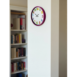 Mey İthalat® 36 Cm Pembe Çocuk Odası Duvar Saati