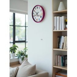 Mey İthalat® 36 Cm Pembe Çocuk Odası Duvar Saati