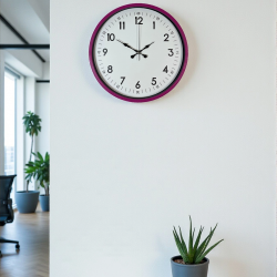 Mey İthalat® 36 Cm Pembe Dekoratif Duvar Saati