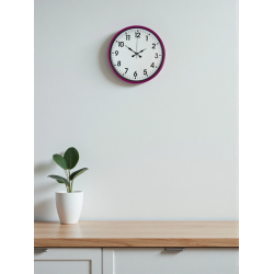 Mey İthalat® 36 Cm Pembe Dekoratif Duvar Saati