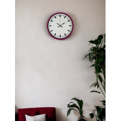 Mey İthalat® 36 Cm Pembe Dekoratif Duvar Saati