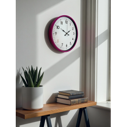 Mey İthalat® 36 Cm Pembe Dekoratif Duvar Saati