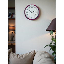 Mey İthalat® 36 Cm Pembe Roma Rakamlı Duvar Saati