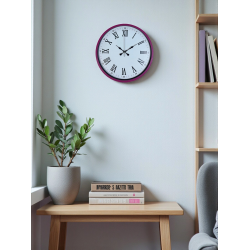 Mey İthalat® 36 Cm Pembe Roma Rakamlı Duvar Saati