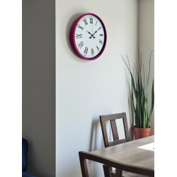 Mey İthalat® 36 Cm Pembe Roma Rakamlı Duvar Saati