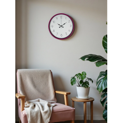 Mey İthalat® 36 Cm Pembe Standart Duvar Saati