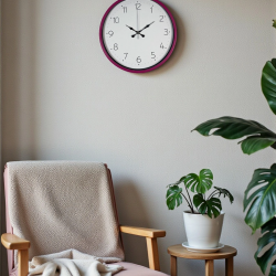 Mey İthalat® 36 Cm Pembe Standart Duvar Saati