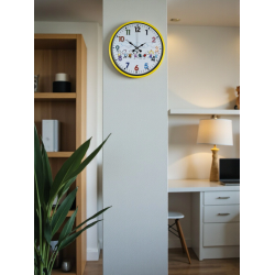 Mey İthalat® 36 Cm Sarı Çocuk Odası Duvar Saati