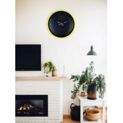 Mey İthalat® 36 Cm Sarı Dekoratif Duvar Saati