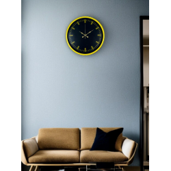 Mey İthalat® 36 Cm Sarı Dekoratif Duvar Saati