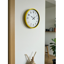 Mey İthalat® 36 Cm Sarı Dekoratif Duvar Saati