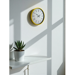 Mey İthalat® 36 Cm Sarı Dekoratif Duvar Saati