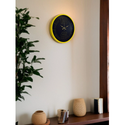 Mey İthalat® 36 Cm Sarı Dekoratif Duvar Saati