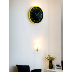 Mey İthalat® 36 Cm Sarı Dekoratif Duvar Saati