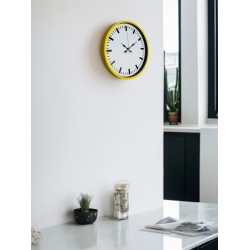 Mey İthalat® 36 Cm Sarı Dekoratif Duvar Saati