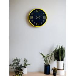 Mey İthalat® 36 Cm Sarı Gold Rakamlı Duvar Saati