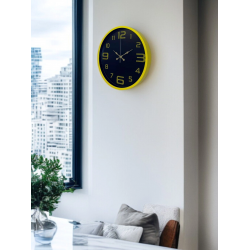 Mey İthalat® 36 Cm Sarı Gold Rakamlı Duvar Saati