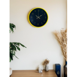 Mey İthalat® 36 Cm Sarı Şık Duvar Saati