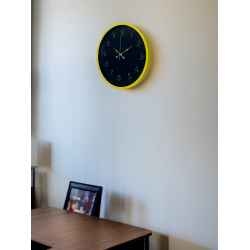 Mey İthalat® 36 Cm Sarı Şık Duvar Saati