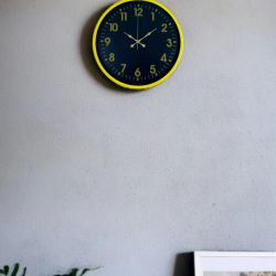 Mey İthalat® 36 Cm Sarı Standart Duvar Saati