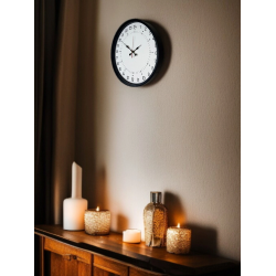 Mey İthalat® 36 Cm Siyah 24 Saat Göstergeli Duvar Saati