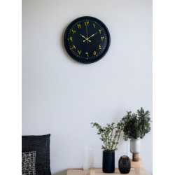 Mey İthalat® 36 Cm Siyah Arapça Rakamlı Duvar Saati
