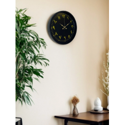 Mey İthalat® 36 Cm Siyah Arapça Rakamlı Duvar Saati