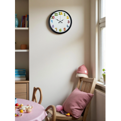 Mey İthalat® 36 Cm Siyah Çocuk Odası Duvar Saati