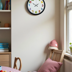 Mey İthalat® 36 Cm Siyah Çocuk Odası Duvar Saati