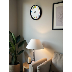 Mey İthalat® 36 Cm Siyah Çocuk Odası Duvar Saati