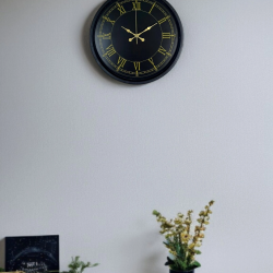 Mey İthalat® 36 Cm Siyah Dekoratif Duvar Saati